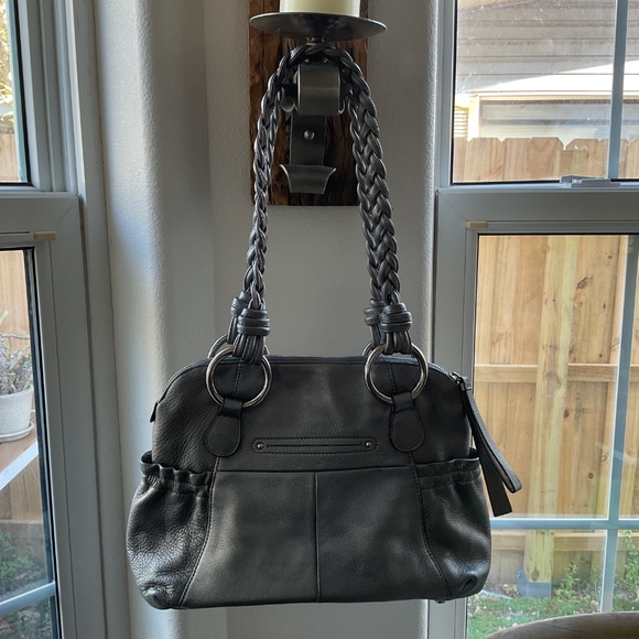 B. Makowsky Silver Metalic Leather Satchel Handbag “Like New” - Picture 8 of 11